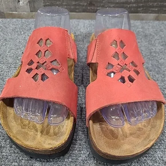 Birkenstock Betula Women Leather Perforated‎ Slides Sandal Shoe 9 Nar.